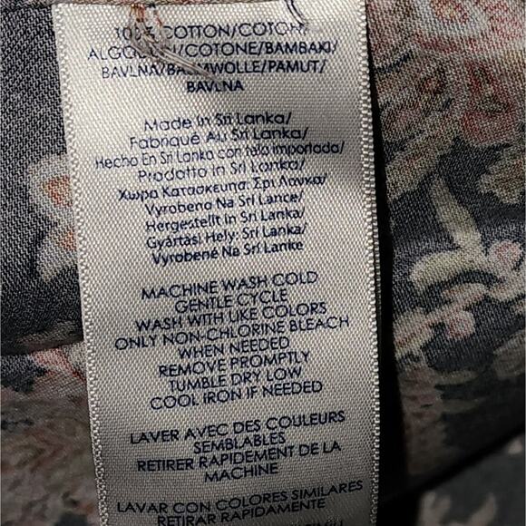 Chaps 100% cotton floral button down‎ no iron shirt plus size 2X - Picture 6 of 6